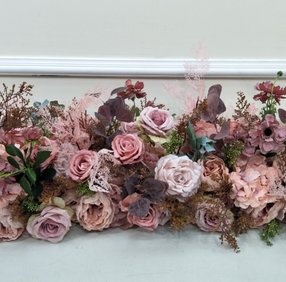 Dusky Blush Pink Wedding Top Table Flower Ideas 