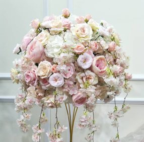 Pink and White Floral Wedding Centre Pieces to Hire in Cheshire & Manchester