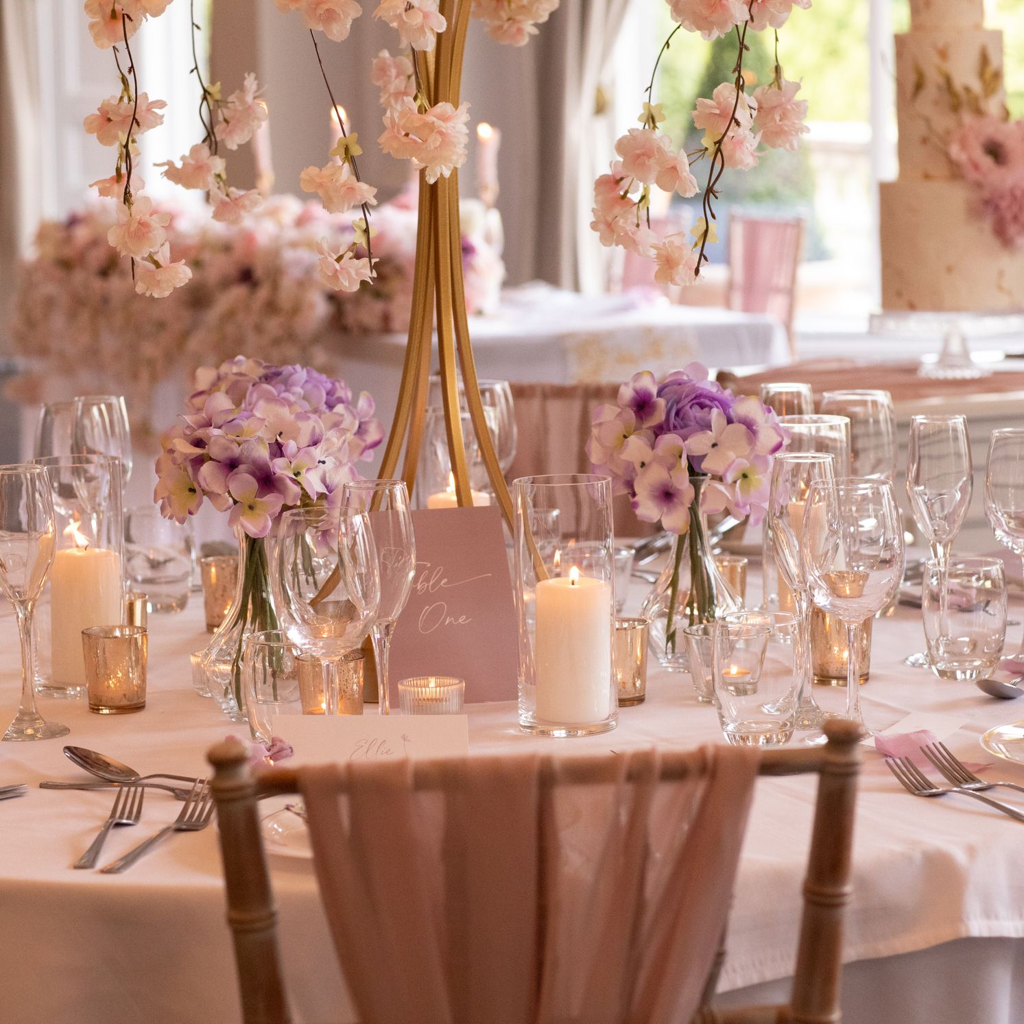 Pink wedding table decor and styling to hire in Cheshire & Manchester