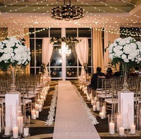 White and Greenery Foliage Wedding Floral Arch Ceremony Decor in Manchester & Cheshire