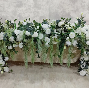 Greenery Foliage & White Top Table Flower Design in Manchester & Cheshire