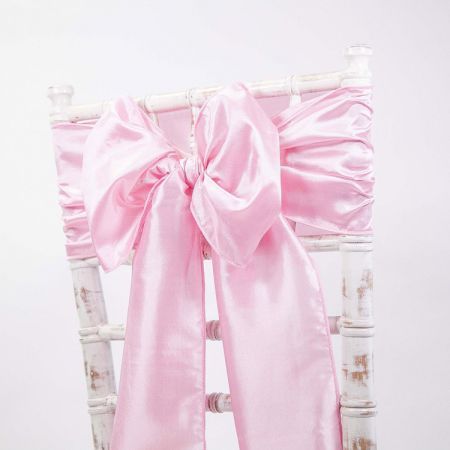 Baby Pink Taffeta Chair Sash